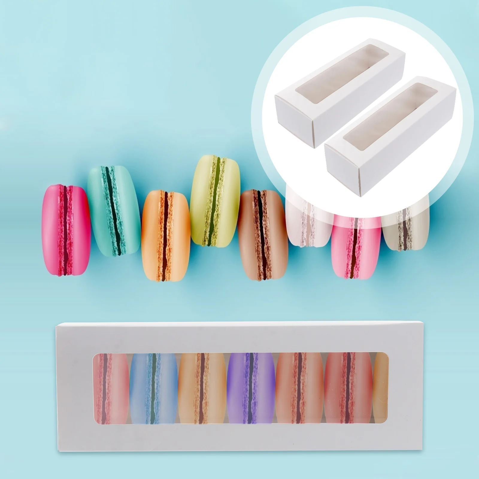

10 Pcs Paper Gift Boxes Dessert Boxes Go Jewerly Box Cardboard Cake Boxes Chocolate Biscuit Window Bakery Box Paper Cup