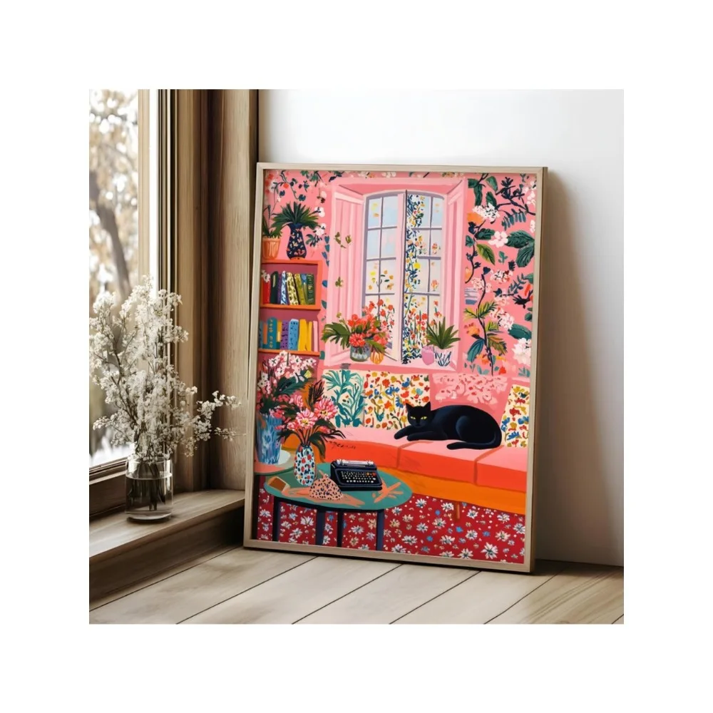 

Плакат Анри Матисс Черный Кот HALFLEMART