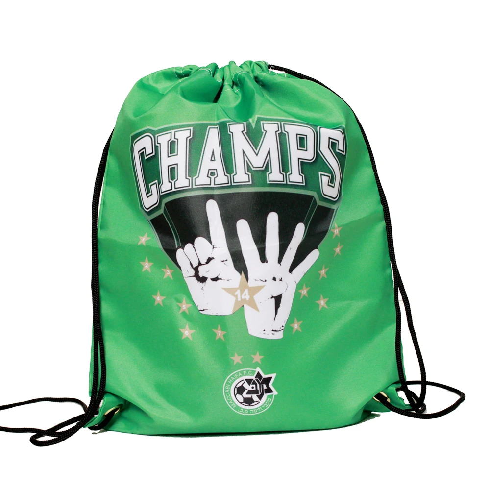 Maccabi Haifa FC Champion 21/22 Flag Drawstring Bag  CHAMPS 14 Personalized Drawstring Backpack