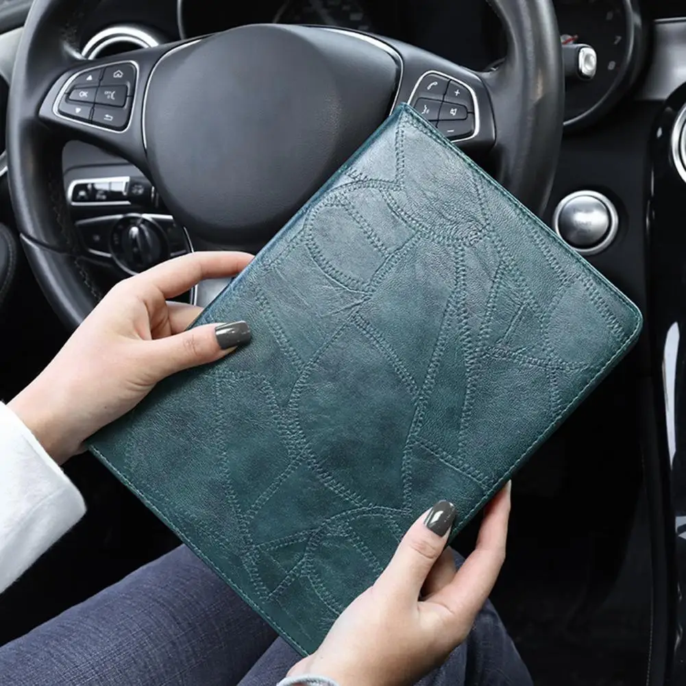 

Faux Leather Useful Foldable Tablet Stand Cover Waterproof Lining Tablet Protective Cover Soft