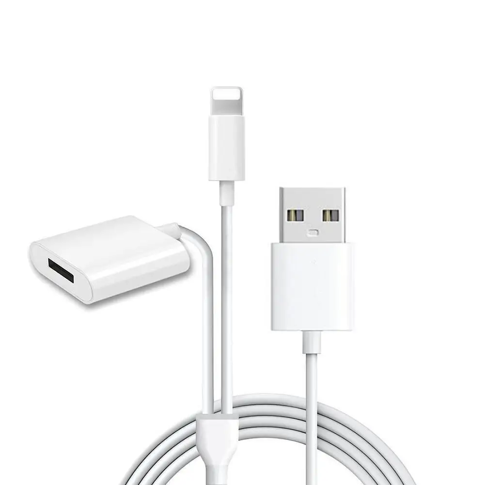 Зарядное устройство 2-в-1 для Apple Pencil 1 м USB-кабель зарядки/передачи данных iPhone iPad Pro