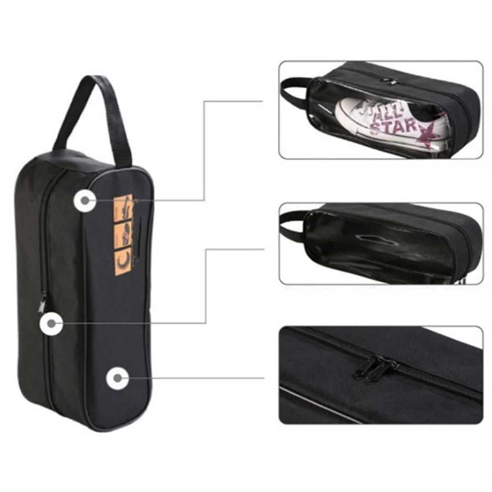 

1p Portable Waterproof Travel Shoes Bag Breathable Organizer Gym Training Yoga Basketball Football Shoes Transparent Storage Bag