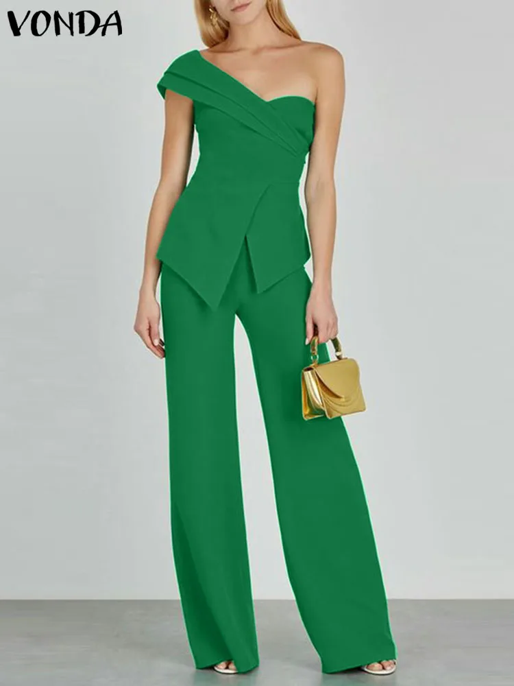 Женский Цельный Офисный Костюм Vonda С Брюками Полной Длины Со Средней Талией И