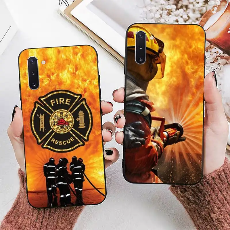 

Firefighter Heroes Fireman Phone Case for Samsung Note 5 7 8 9 10 20 pro plus lite ultra A21 12 72