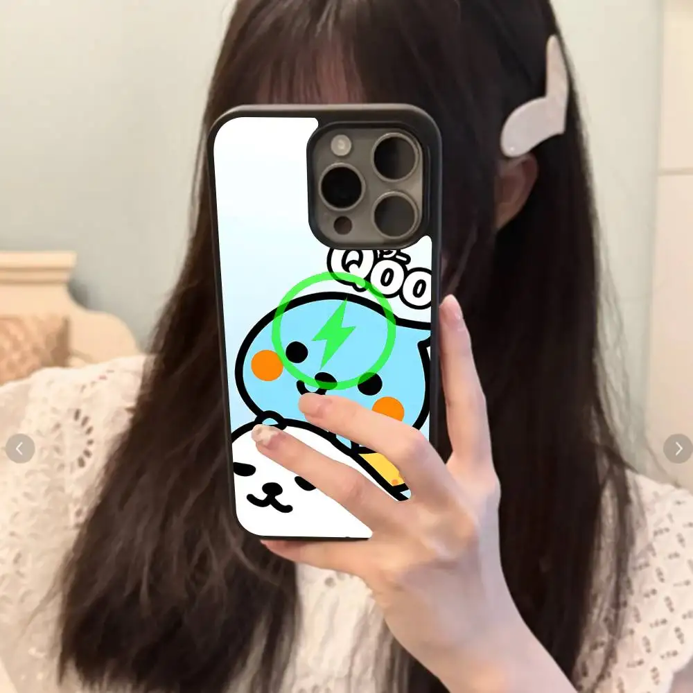 Фото Забавный мультяшный чехол Qoo для iPhone 17 Air 16 15 14 13 12 11 Pro Max Plus с поддержкой беспроводной зарядки MagSafe №2