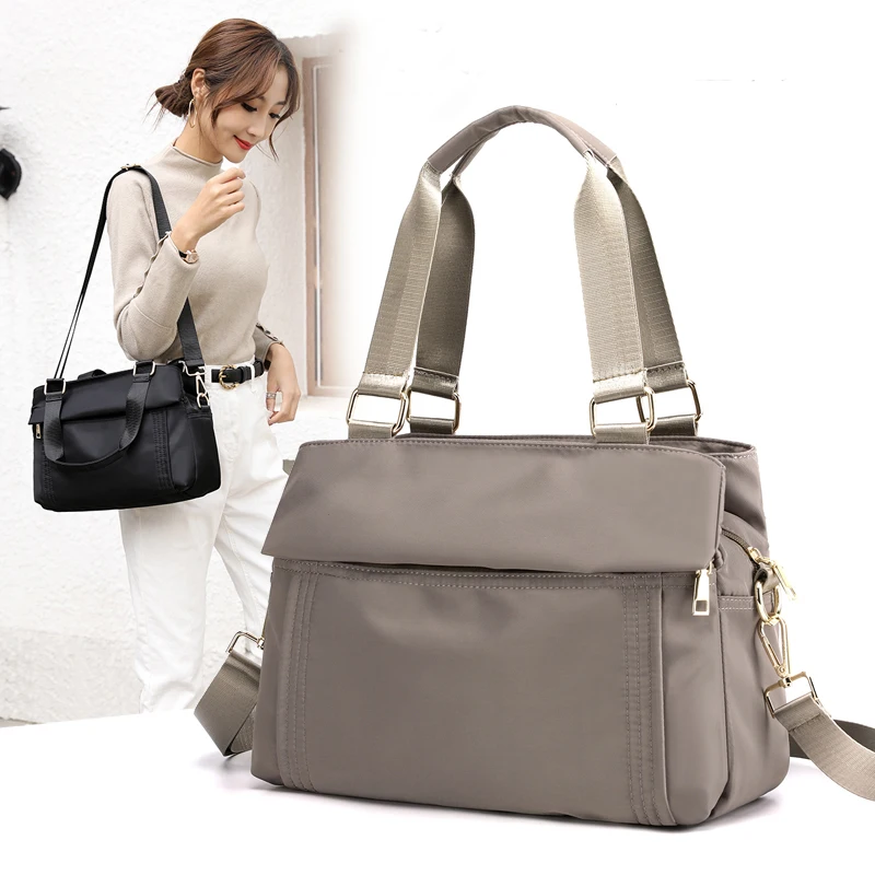 

Нейлоновая Женская Повседневная сумка, вместительные модные Многослойные универсальные дамские сумочки через плечо