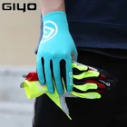 Велосипедные перчатки Giyo с закрытыми пальцами, митенки из лайкры, осенне-зимние велосипедные длинные перчатки, Нескользящие, для горного и дорожного велосипеда, оборудование
