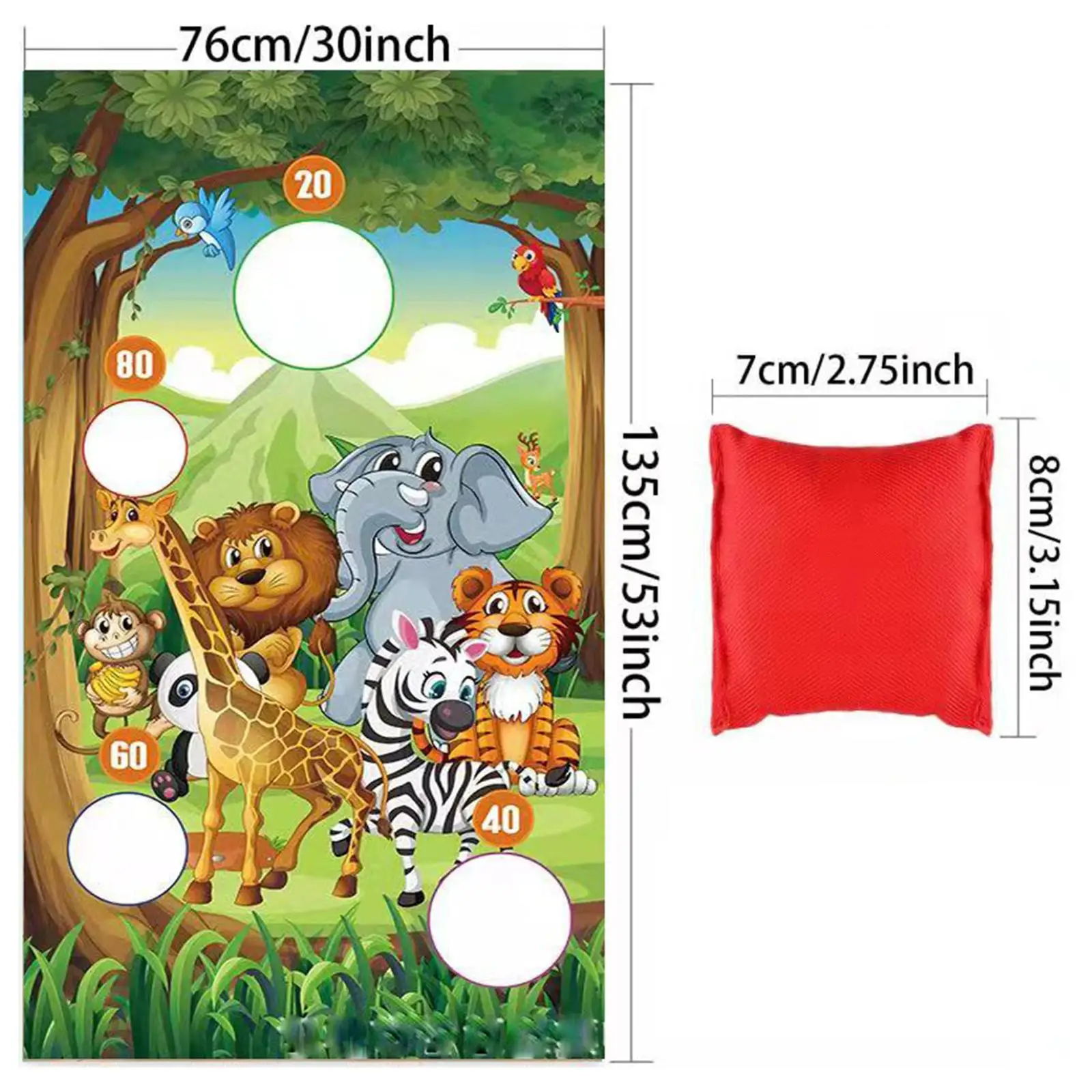 

Hanging Sandbag Throwing Game Carnival Games with Sandbags and Rope Outdoor Garden Toys Toss Game Banner for Kids Teens Children