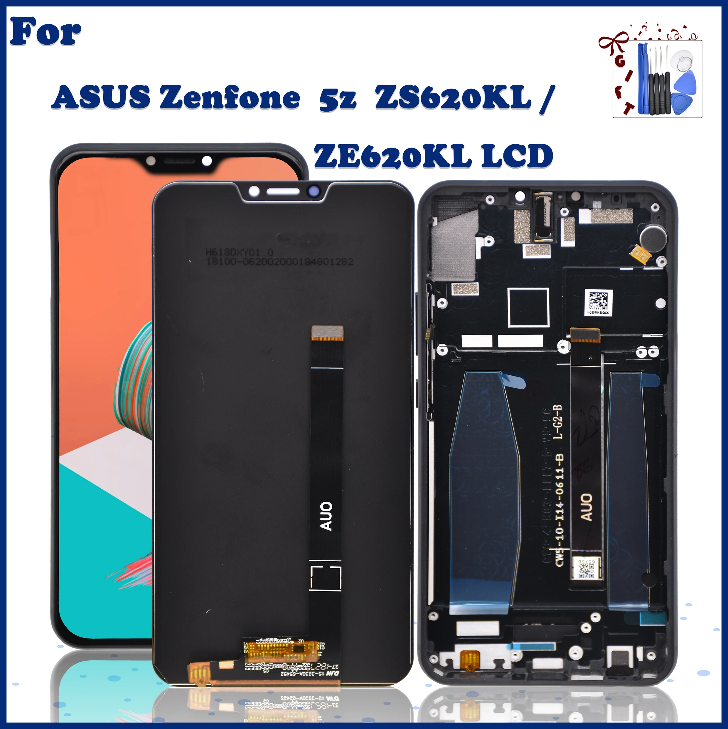 

6.2" Original For Asus Zenfone 5 2018 Gamme ZE620KL LCD Display Touch Panel Screen Digitizer For Zenfone 5Z ZS620KL X00QD+Frame