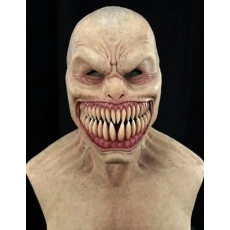 

Halloween Horror Headgear Latex Clown Mask Devil Face Cover Terror Creepy Gagtooth Demon Halloween Mask Cosplay Costume Props