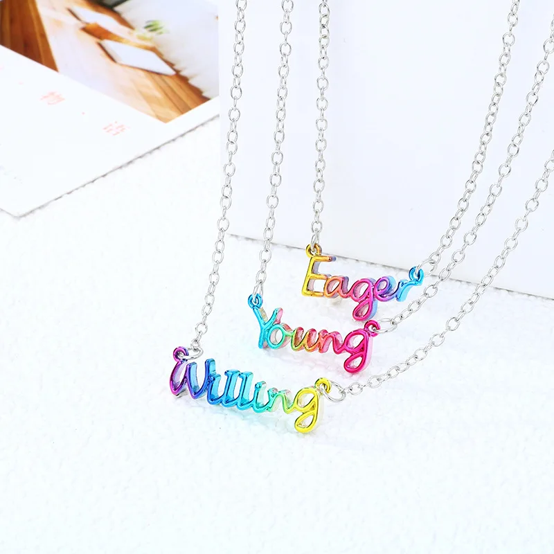 

Ожерелье с подвеской «Лучшие друзья» из двух цветов, ожерелье с красочными буквами «хорошие друзья», ювелирные изделия в подарок, 3 шт./компл...