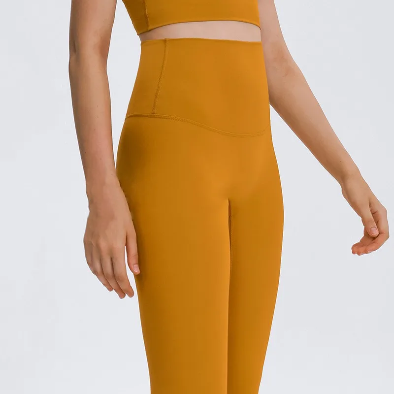 

New Yoga Pants Women's Nude Feel No Awkwardness Thread Plus High Waist Fitness Pants Women's Hip Lift Running Fitness Crop Pants