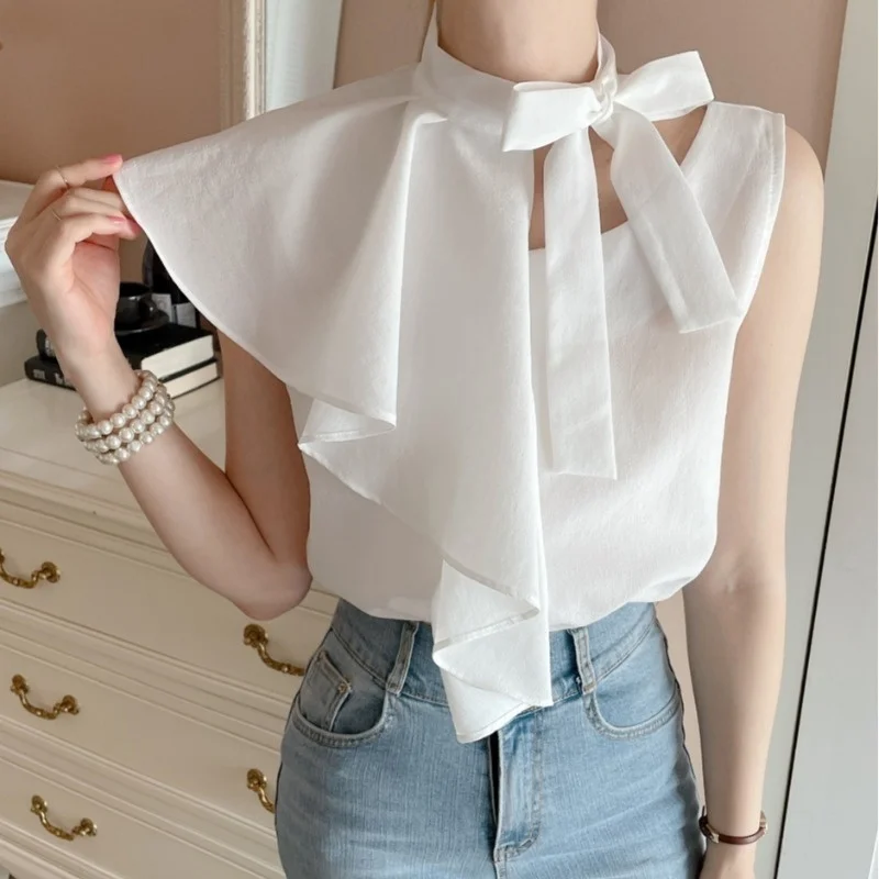 

Женский топ на бретелях, элегантный топ с воротником-лодочкой и оборками