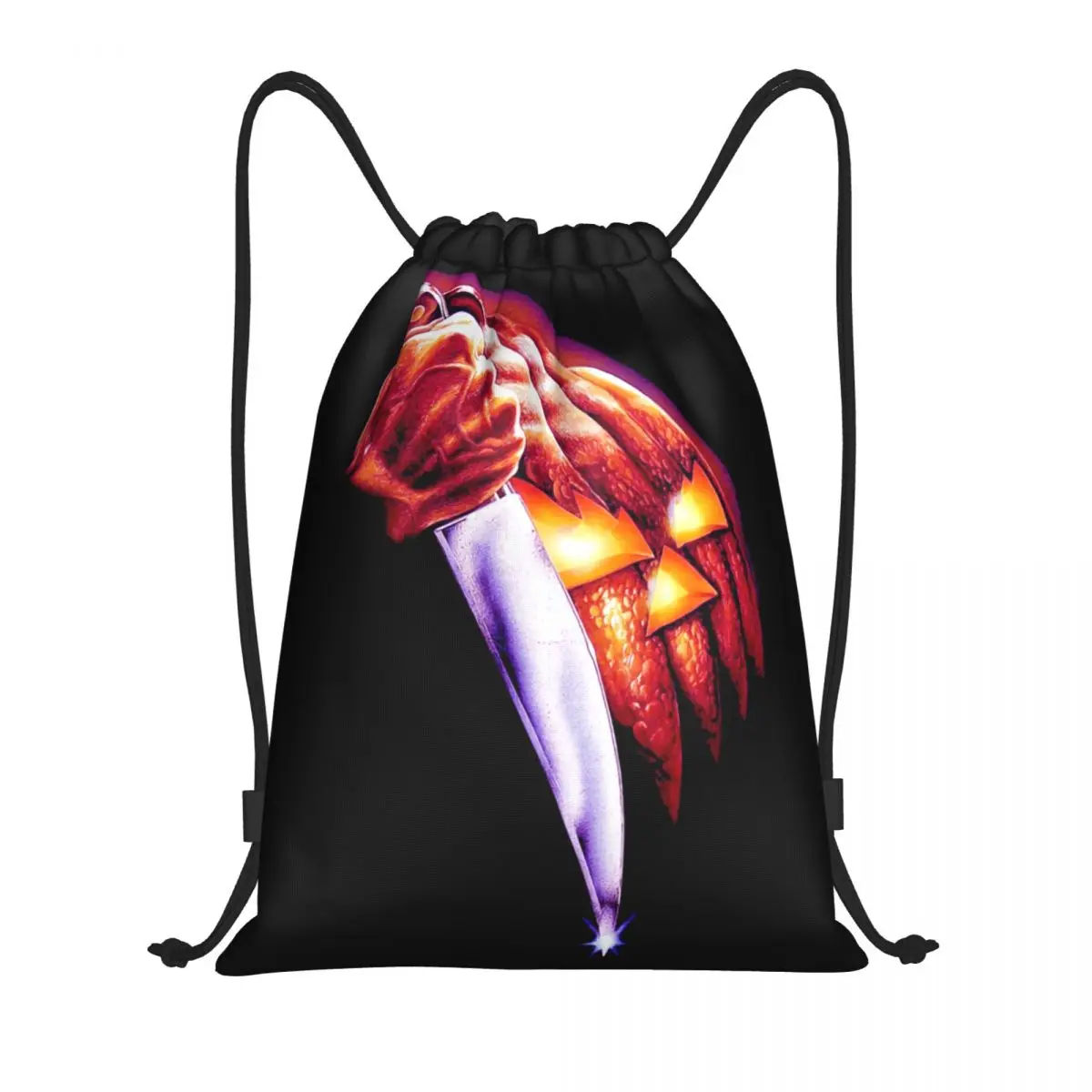 

Michael Myers Drawstring Bag Men Women Portable Sports Gym Sackpack Halloween Bloods Shopping Storage Backpacks