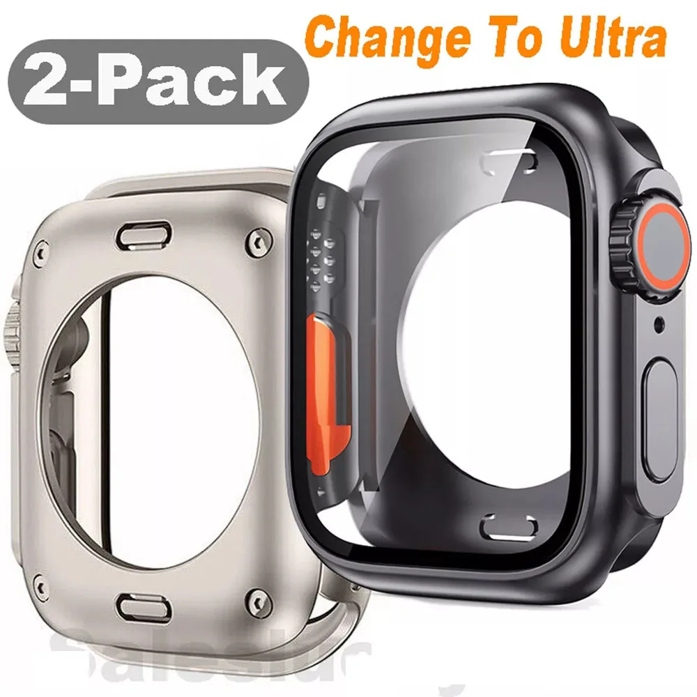 Защитный чехол для Apple Watch Ultra Series 9 8 7 6 5 4 совместимый с полным покрытием жесткий