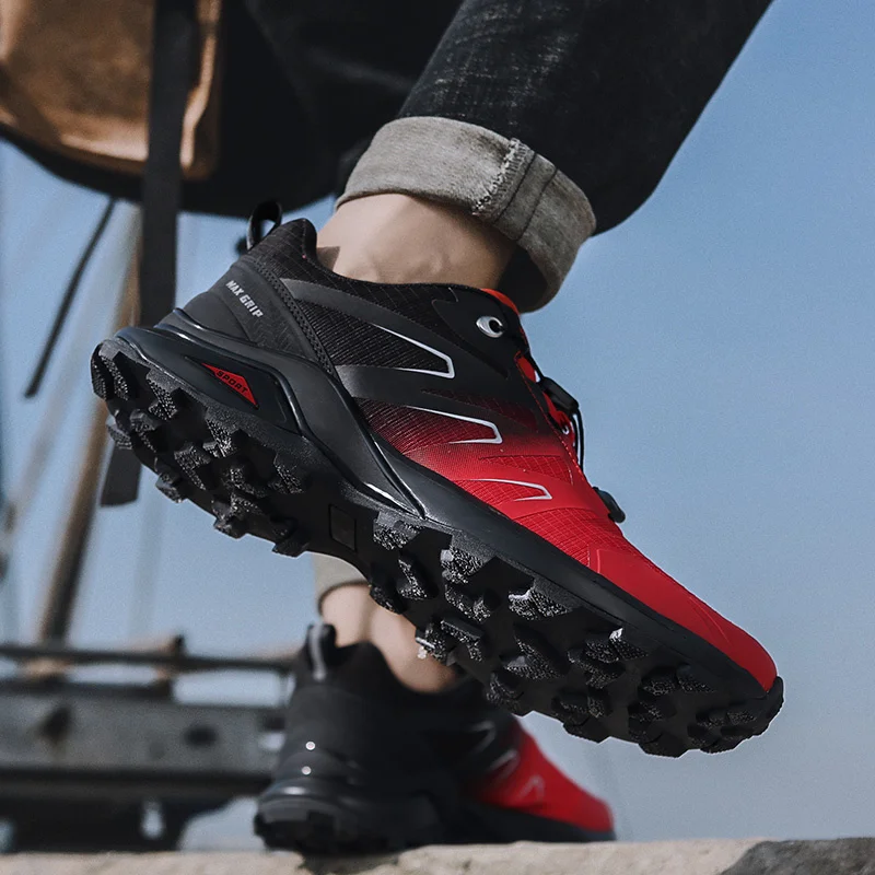 SALUDAS Outdoor Climbing Shoes Men Waterproof Camping Hiking Sneakers Field Hunting Shoes Men's Trail Running Sneakers Male