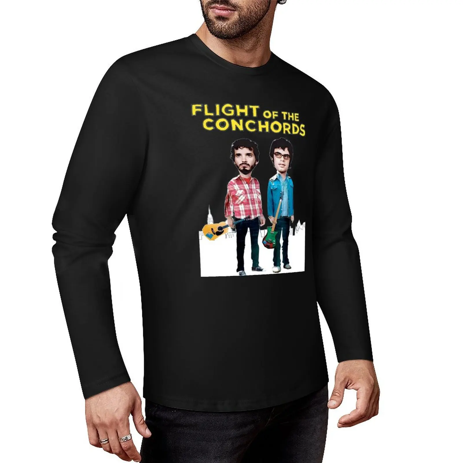 Длинная футболка Flight Of The Conchords забавная забавные футболки больших размеров