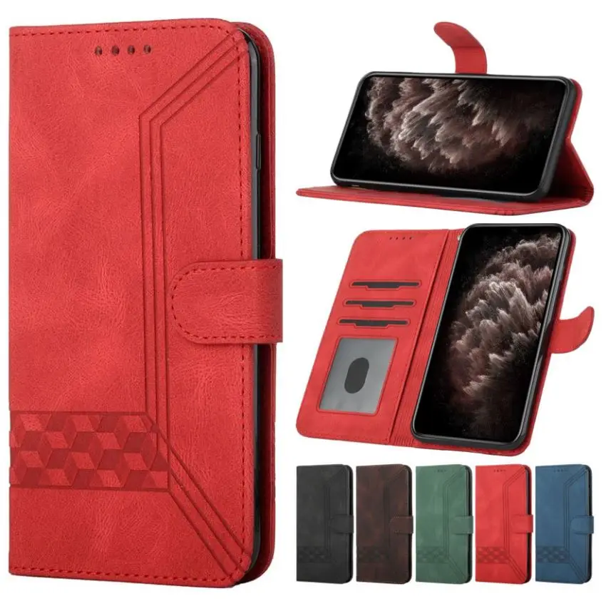 

Simple Solid Color Case For OPPO Reno4 Reno5 Reno6 Reno 5 6 Z 4 F SE Lite 5A Pro 5G Wallet Card Slots Coque DP16F