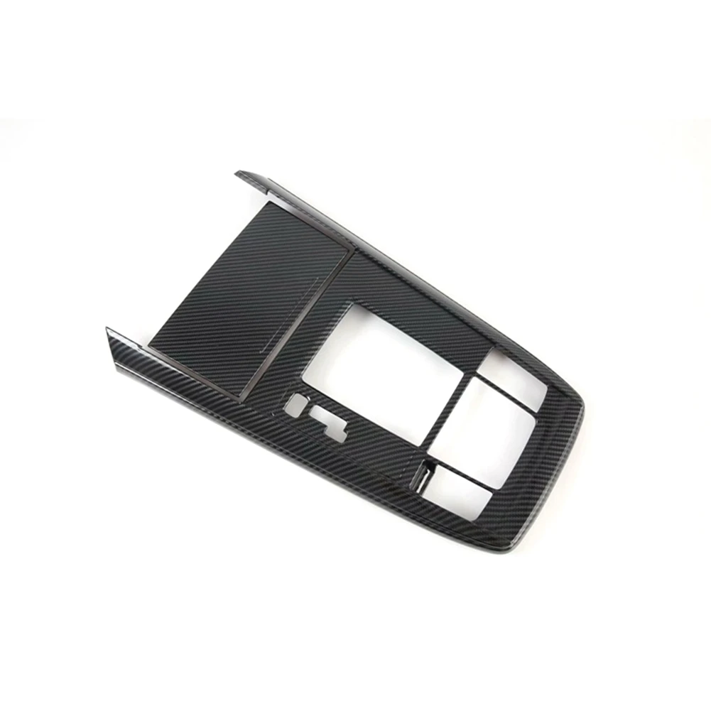 

2Pcs Car Carbon Fiber Center Console Gear Shift Panel Water Cup Holder Cover Trim for -30 CX30 2020 2021