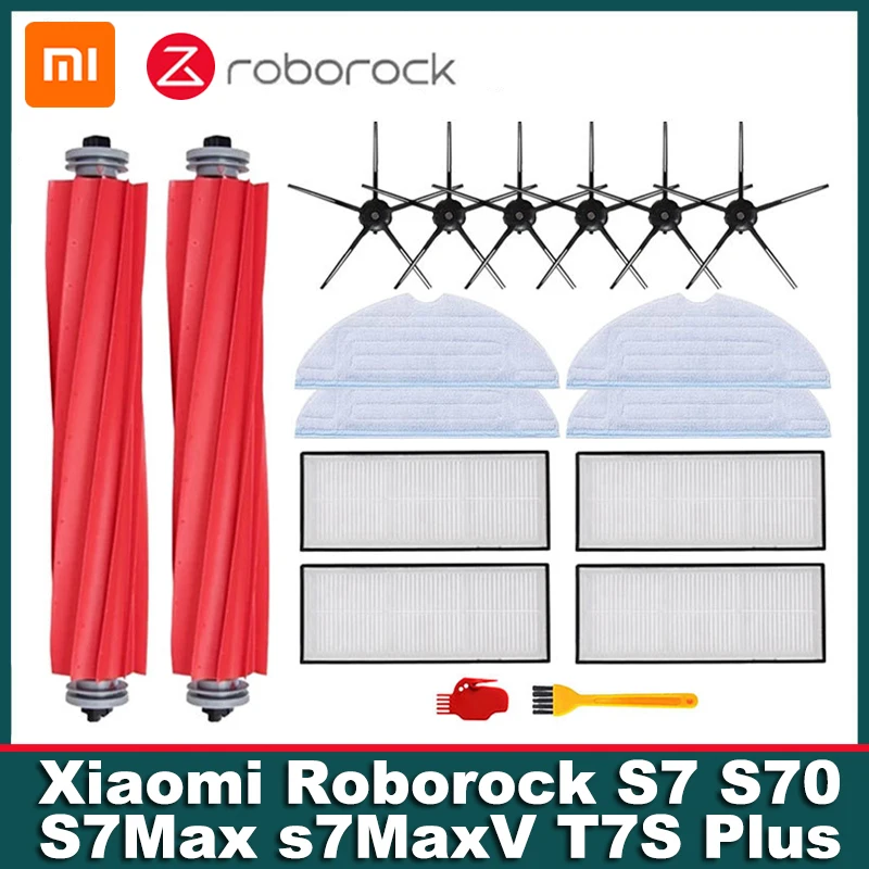 HEPA Filter Main Side Brush Mops Cloths for Xiaomi Roborock S7 S70 S7Max s7MaxV T7S Plus Kit Vacuum Cleaner Parts Accessories