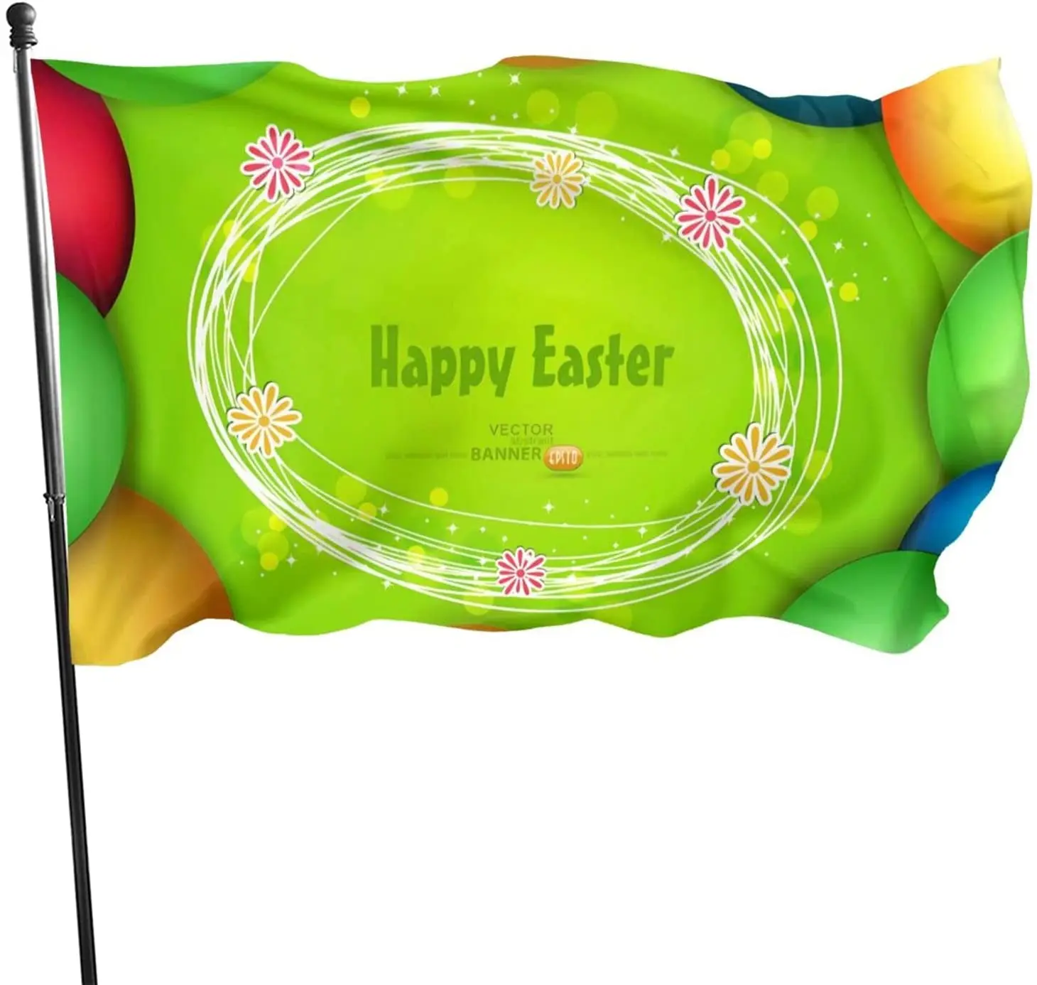 

Frame easter eggs Garden flag Outdoor Polyester Garden Flag Fade Resistant,Durable,It Is Also Suitable For Room Decoration Flags