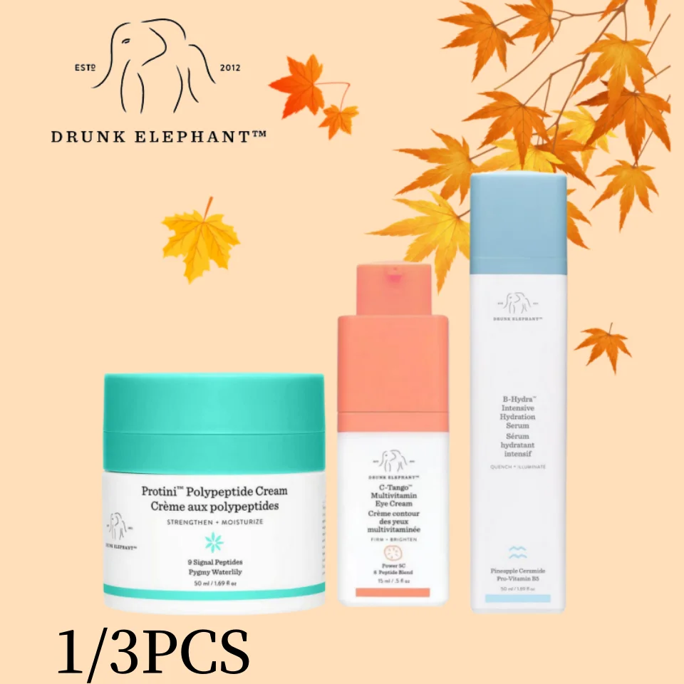 

1/3PCS Drunk Elephant B-Hydra Hydration Serum Protini Polypeptide Multivitamin C Eye Cream Anti-aging Reduce Dull Skin Face Care