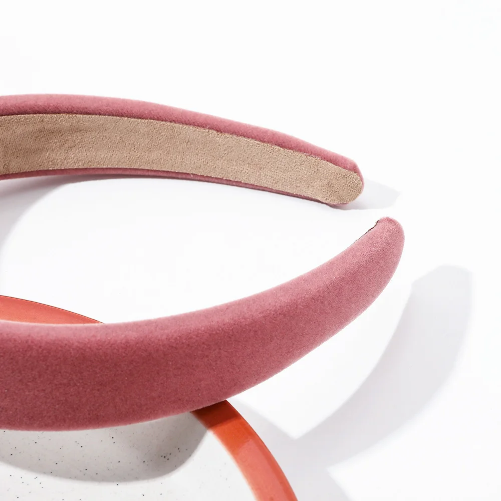 Обруч для волос в Корейском стиле из Флокированной ткани однотонная повязка