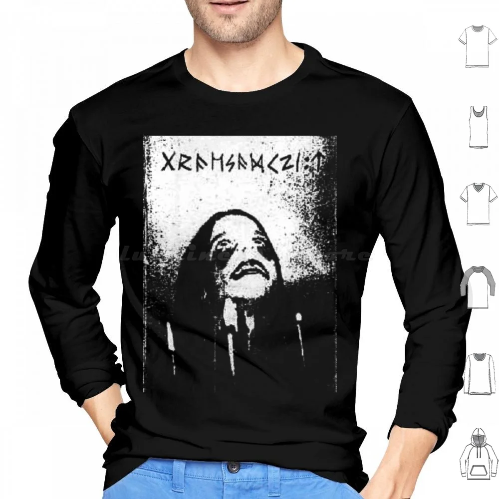 Толстовка grausamdvd с капюшоном изображением ангельцев хлопковая толстовка длинным