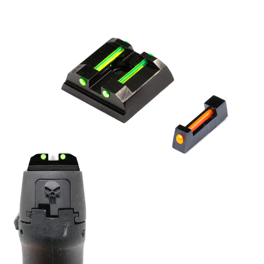 Алюминиевый металлический волоконно-оптический 3-точечный прицел передняя