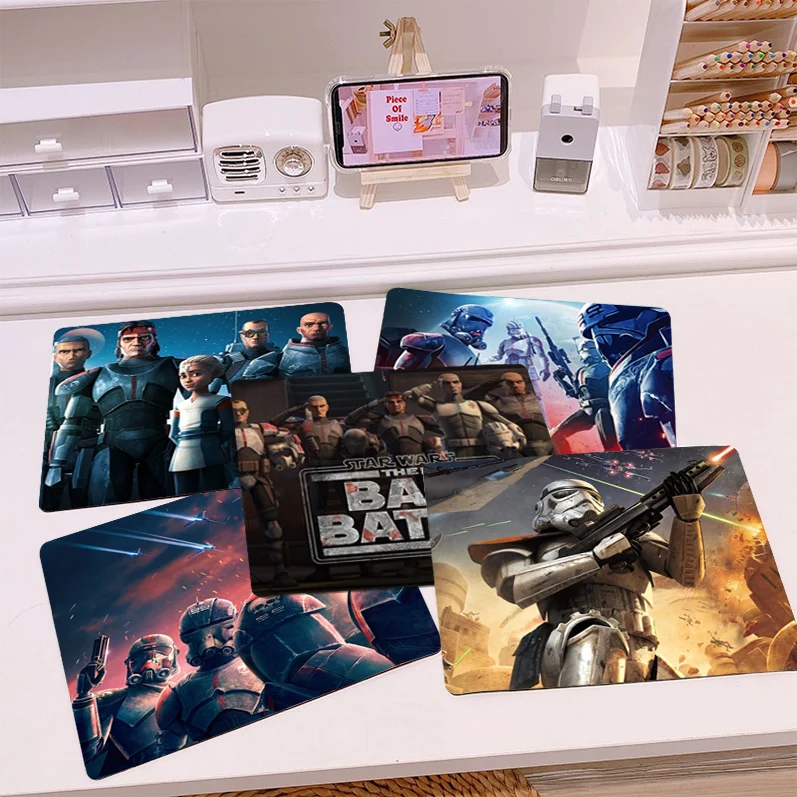 

Disney Star Wars The Bad Batch Mousepad Desktop Desk Mat Kawaii Gaming Accessories Students Writing Pad Padmouse Desk Mats