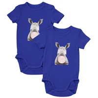creative animal blowing bubble series new o neck toddler bodysuits funny rhino print simple summer breathable infant jumpsuit