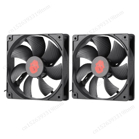Вентилятор охлаждения 12 В постоянного тока, радиатор 12 см, 3000 об/мин, высокоскоростной вентилятор 120 мм для компьютерного шасси, большой 4-контактный Настольный ПК, стандартный радиатор охлаждения без RGB