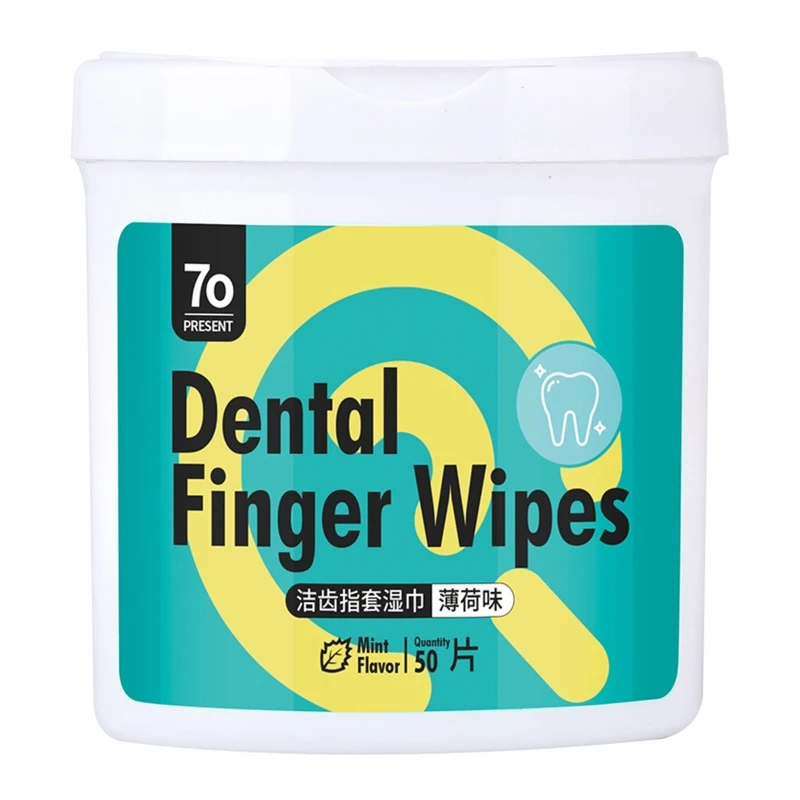 

Pet Dental Wipes for Dogs and Cats Improve Oral Hygiene and Health Freshen Breath Mint Flavor Safe Formula 50 Wipes 40JA