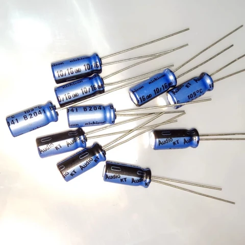 Оригинальные электролитические конденсаторы Nichicon AUDIO KT 16V10UF