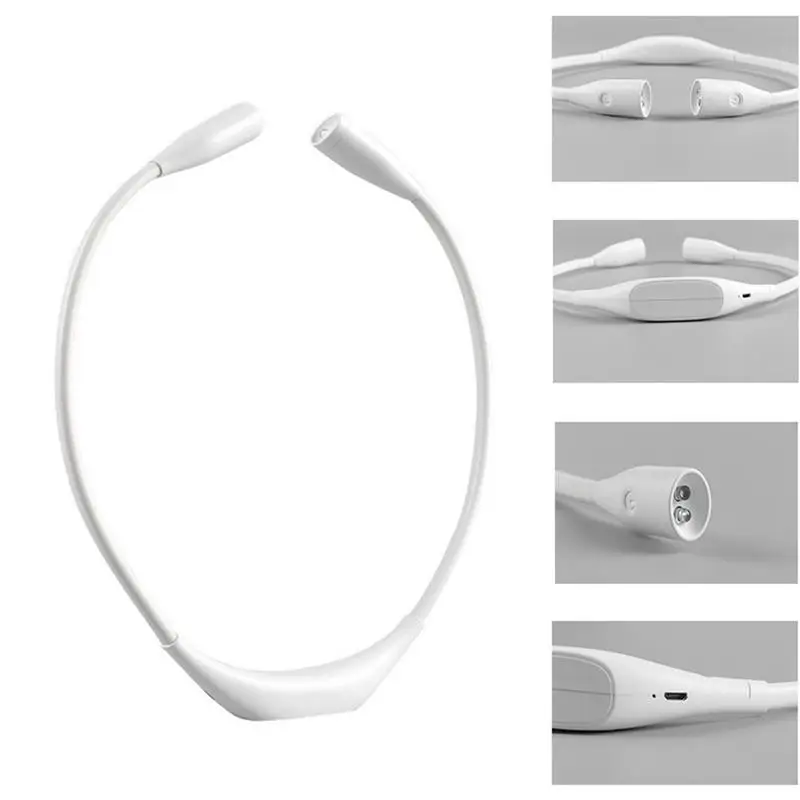 

Portable Reading Book Light 4 LED Neck Light USB Rechargeable Lamp 3 Brightness Adjustment Outdoor Sports Lighting Up To 16hrs