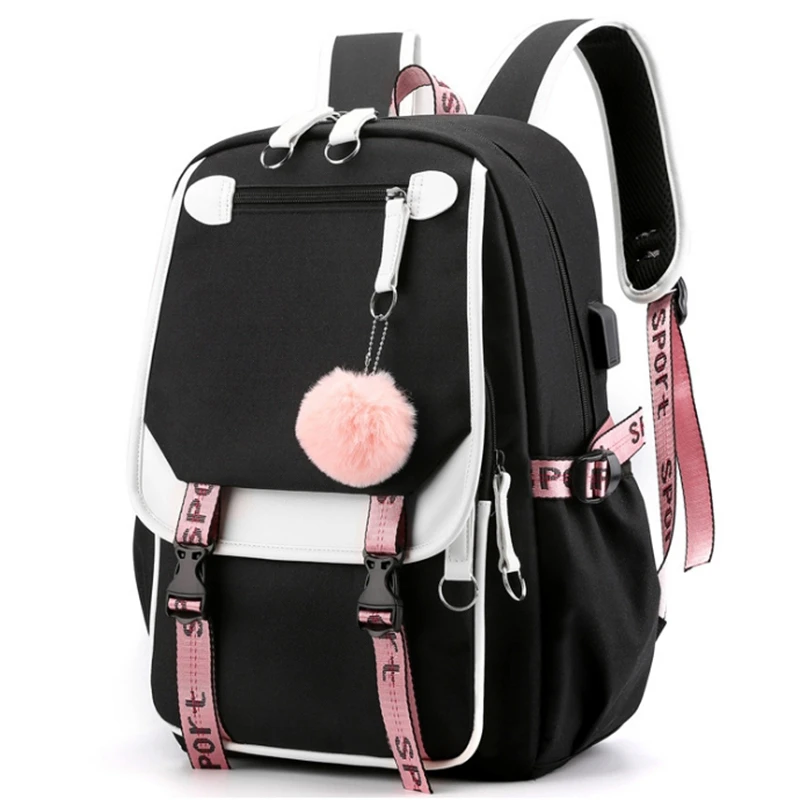 Женские школьные рюкзаки с защитой от кражи и USB-зарядкой