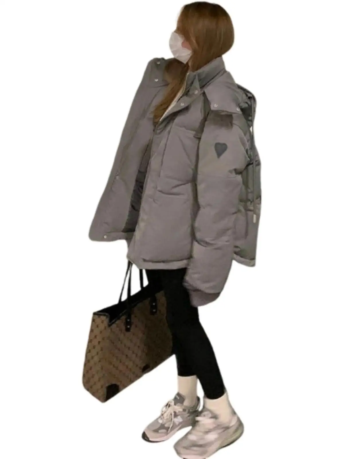 Черная универсальная куртка на хлопковой подкладке женская зимняя новая