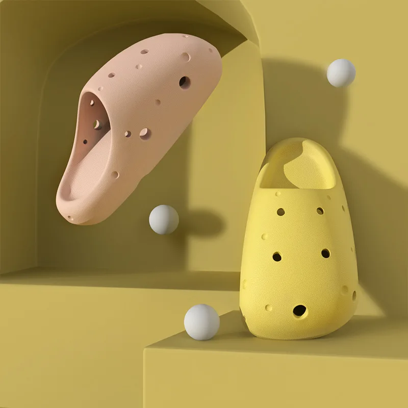 2023 NEW Summer Women Crocs Platform Garden Cheese Soft Flat Sandals Height Increasing Slippers Slip on For Girl Beach Shoes