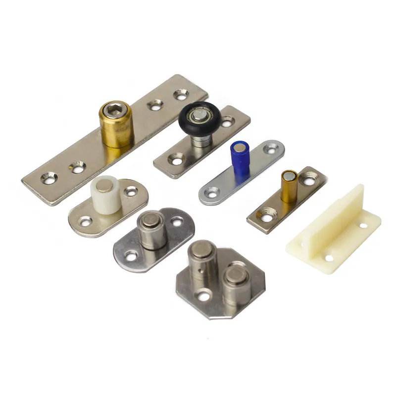 

1pcs folding sliding door positioner wooden lower guide wheel pulley stopper Moving locator