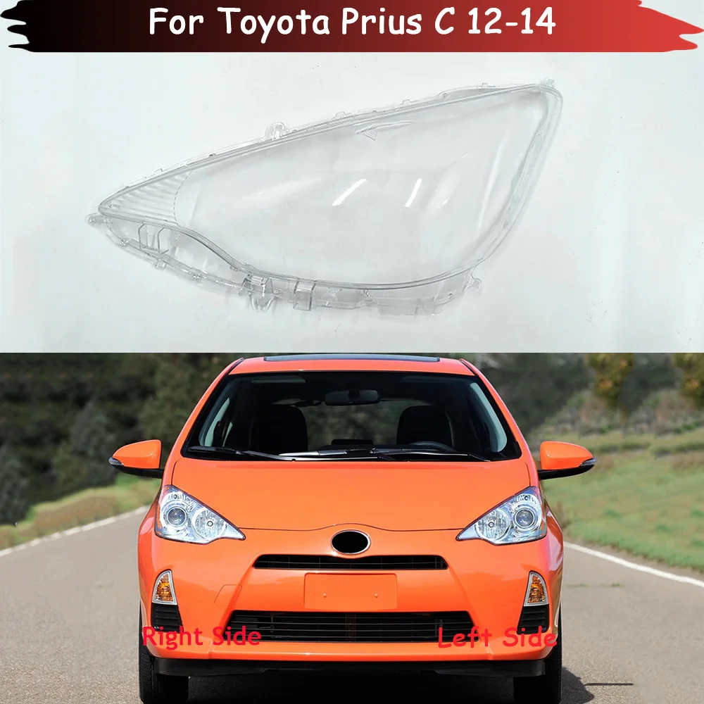 Auto Headlamp Caps For Toyota Prius C 2012 2013 2014 Car Headlight Lens Cover Lampshade Lampcover Head Lamp Light Glass Shell