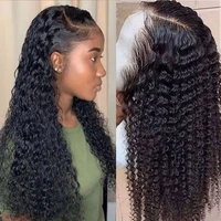 curly lace front wigs for black women pre plucked synthetic wig with baby hair glueless kinky curly lace frontal wigs lolita