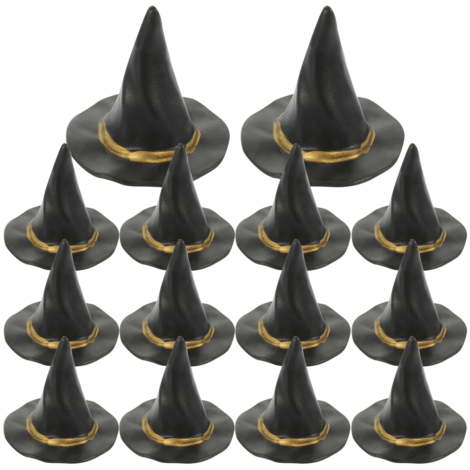 

24 Pcs Halloween Rn Cake Topper Tiny Witch Hats Crafts Ornament House Supplies Mini Drinks Plastic Decor