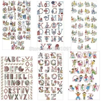 letters abc patterns counted cross stitch 11ct 14ct 18ct diy wholesale chinese cross stitch kits embroidery needlework sets