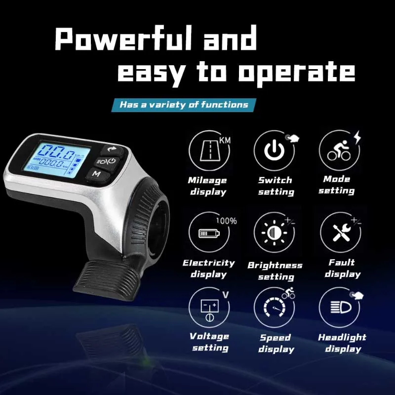 Дисплей 124DX с дисплеем для большого пальца контроллер скутера Ebike двигателя 24 В 48