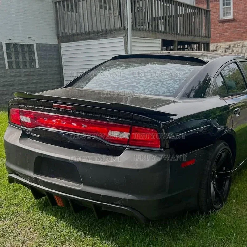 Фото Новый дизайн 2015-2019 года, спойлер на крышу заднего крыла для Dodge Challenger Charger SRT SXT R/T Pursuit от глянцевого черного цвета №4