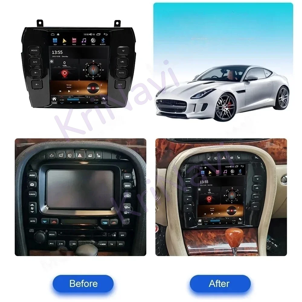 Фото Для Jaguar XJ X-TYPE S-TYPE 2005-2011: навигационная GPS-система, автомобильное радио, мультимедийный DVD-плеер, стереосистема, 4G, Wi-Fi, Android Auto, CarPlay №5