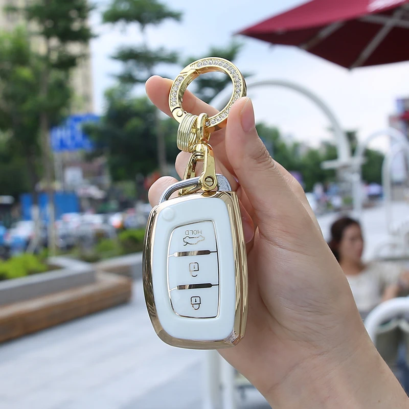 

Suitable for Hyundai ix35 ix25 SOTA Elantra TPU car key case scratch and dust protection case buckle i30 Phnom Penh key ring