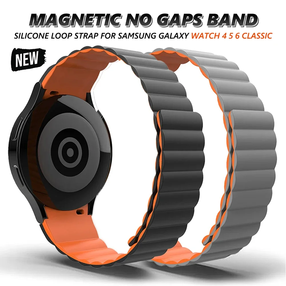 

Ремешок силиконовый для Samsung Galaxy Watch 6 5 4 Classic 42 46 мм 43 47 мм 5 pro 45 мм 40 мм 44 мм