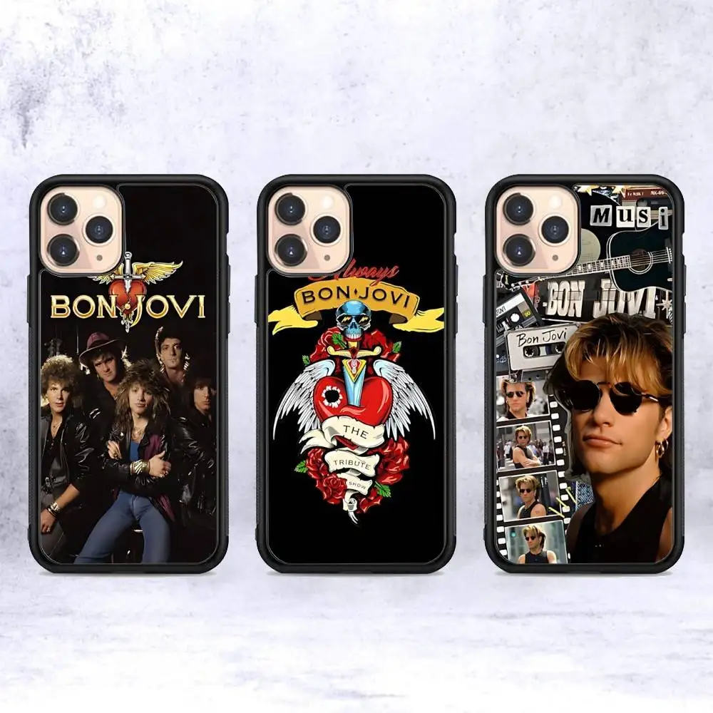Фото Винтажный чехол для iPhone 17, 16, 15, 14, 13 Pro, 12, 11 Pro Max с изображением рок-группы B-Bon J-Jovi, жесткий PC+TPU, задняя крышка №4