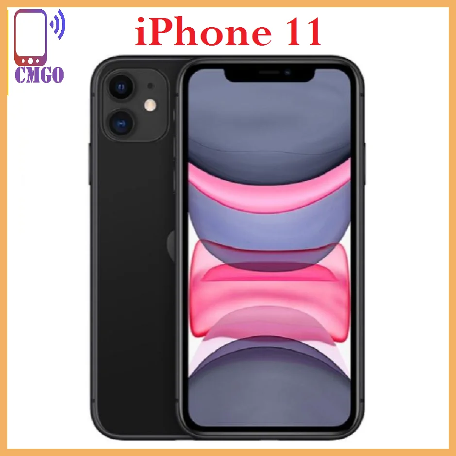 Оригинальный разблокированный сотовый телефон iPhone 11 64 Гб/128 ГБ/256 ГБ 3110 мАч двойная камера 12 МП чип A13 6,1 дюйма ЖК-экран IOS iphone11